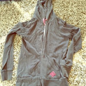 DC zip up grey sweatshirt